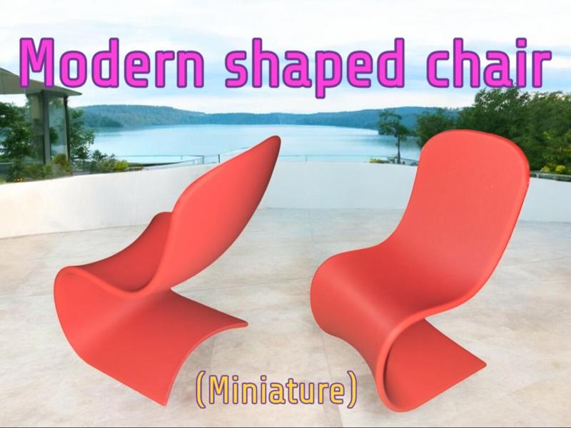 Modern shaped chair - Miniature