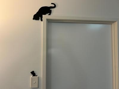 cat and mouse silhouettes