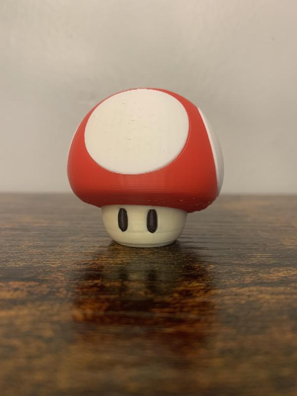 Super Mario Power Up Mushroom (pre-painted .3mf included)