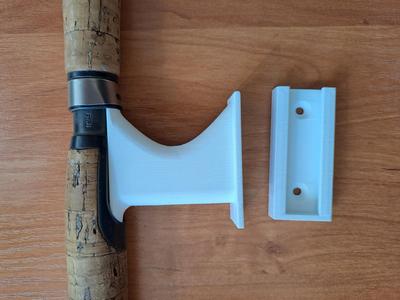 Fishing rod holder - wall mount