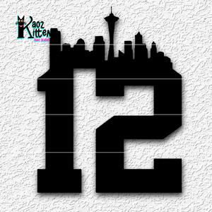 Seattle Seahawks 12 Club NFL wall art Football logo fanart