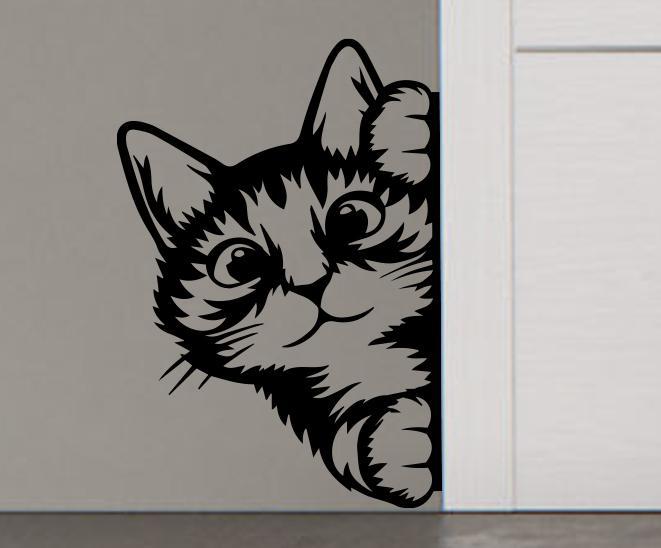 Side Peek Kitten Wall Decor