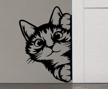 Side Peek Kitten Wall Decor