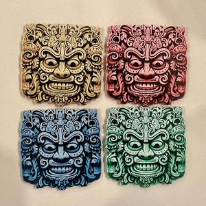 Tiki Coasters - 4 Colors - Hueforge Filament Painting