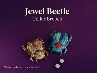 Jewel Beetle - Magnetic Collar Brooch