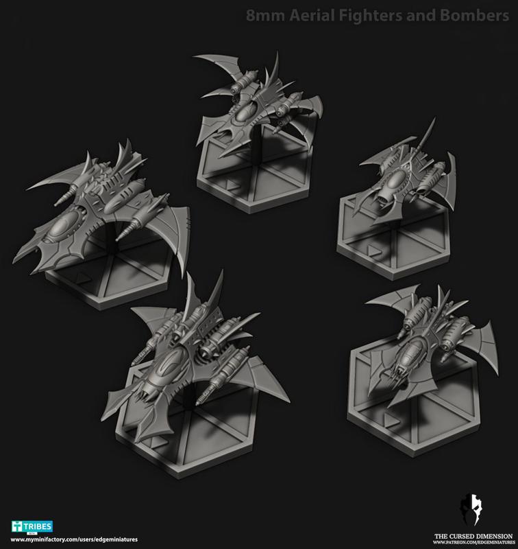 Cursed Elves - Aerial Fighters and Bombers - 8mm