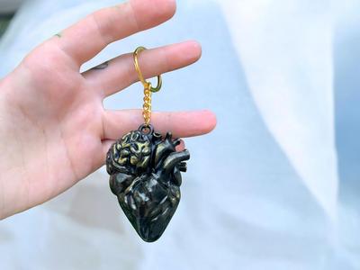Heart Brain Keychain