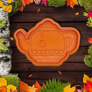 Teapot cookie cutter / stamp (autumn set)
