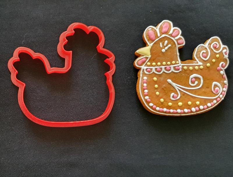Hen cookie cutter