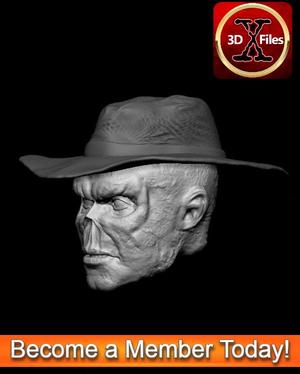 The Ghoul - Fallout 1:6 Head Sculpt - Black Series - Hottoys 1:12 - 1:6 Scale- Action Figure 