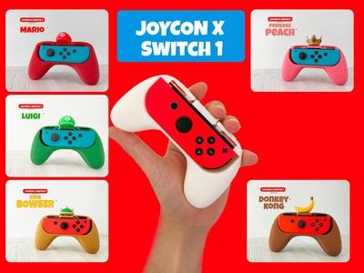 JoyCon controller Switch 1 Inspired by Super Mario