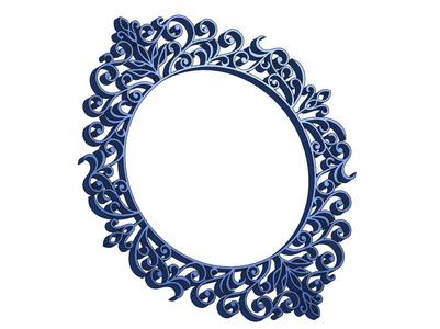 Round Ornate Scrollwork Frame