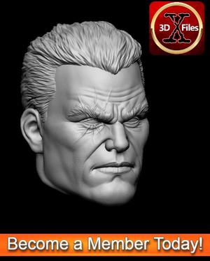 Cable Xmen Head sculpt - Custom Action Figure