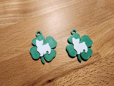 Shamrock Yorkie Earrings