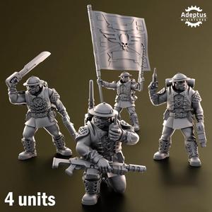 Command squad. Sunclaw Regiment. Imperial Guard