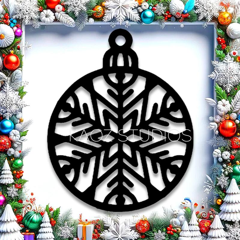 CHRISTMAS ORNAMENT wall art Christmas wall decor Holiday decoration 2d art