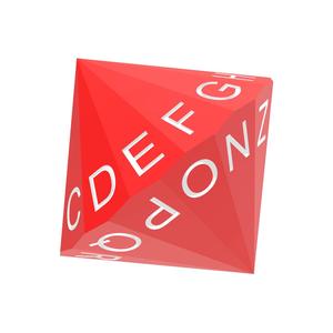 English Alphabet d26 Polyhedral Die