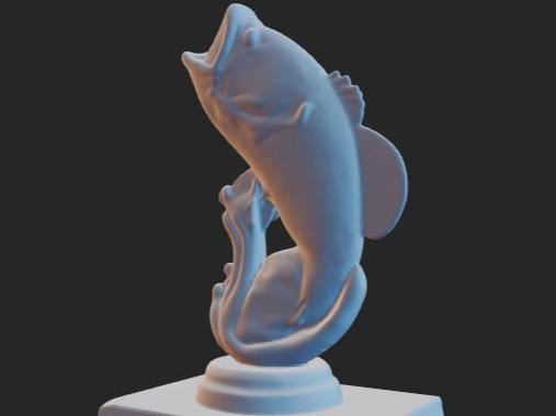Custom Bass Fish Trophy