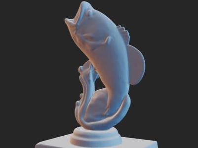 Custom Bass Fish Trophy