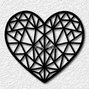 geometric heart wall art mandala home decor