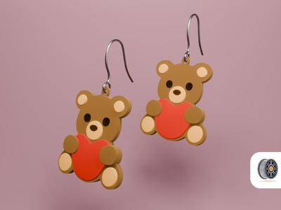 Cuddly Love | A valentine's day teddy earring gift
