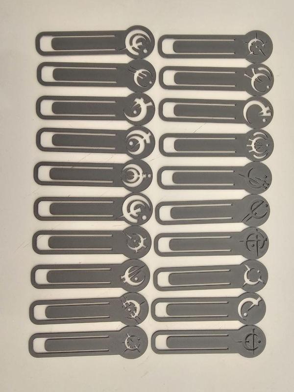 Mistborn Steel Alphabet Bookmarks - Set of 20