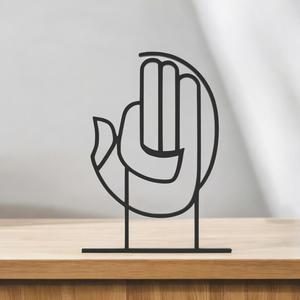 Gyan Mudra Line Art - Desktop Line Art