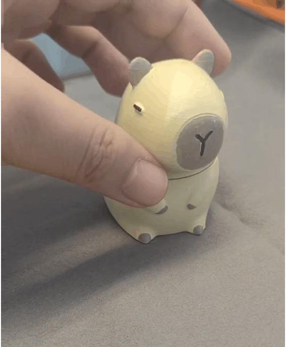 Non-intersecting Gravity Rotating Capybara One-click Printing