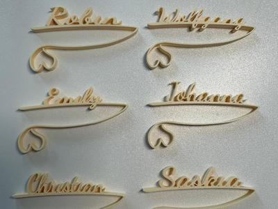 Glass pendant names
