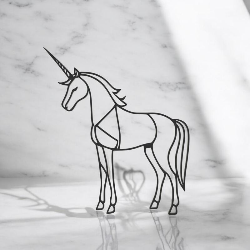 Unicorn Line Art - Desktop Line Art