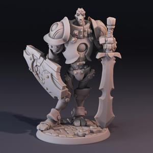 32mm scale Warforged Fighter