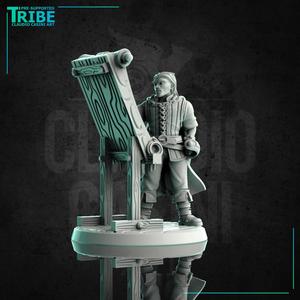 (0199) Male human elf firbolg half-orc tiefling cartographer ranger with a board