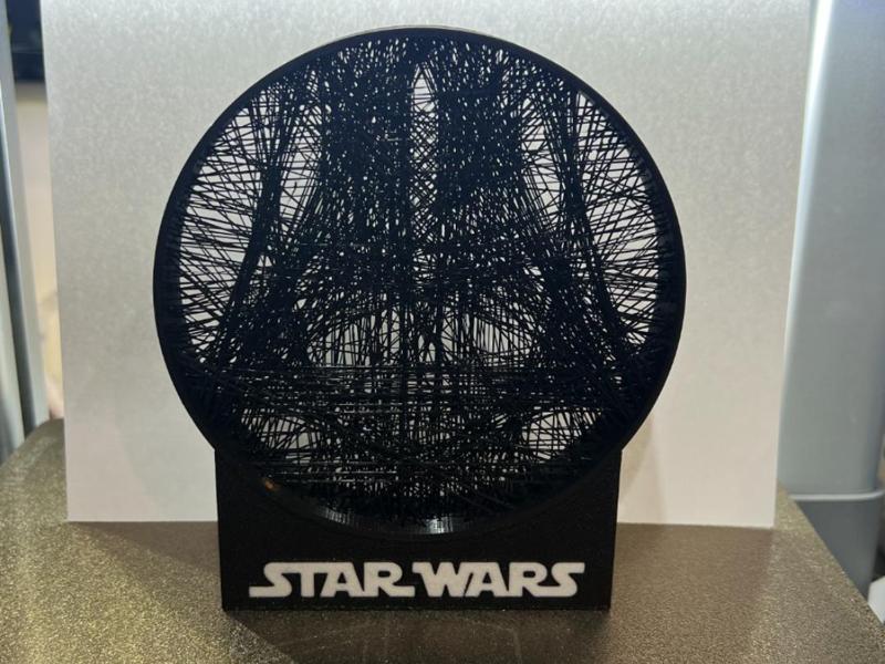 Darth Vader String Art with base