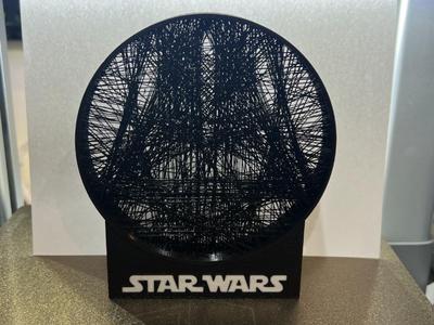 Darth Vader String Art with base