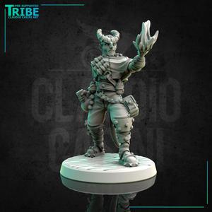 (0183) Male human tiefling firbolg half orc elf alchemist with potions and spell