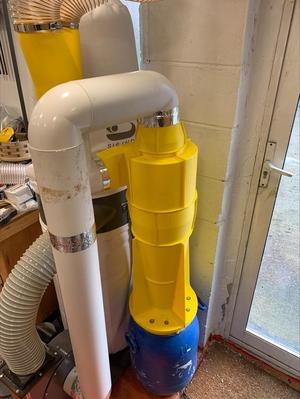 Cyclonic dust separator 125mm segmented for smaller printer