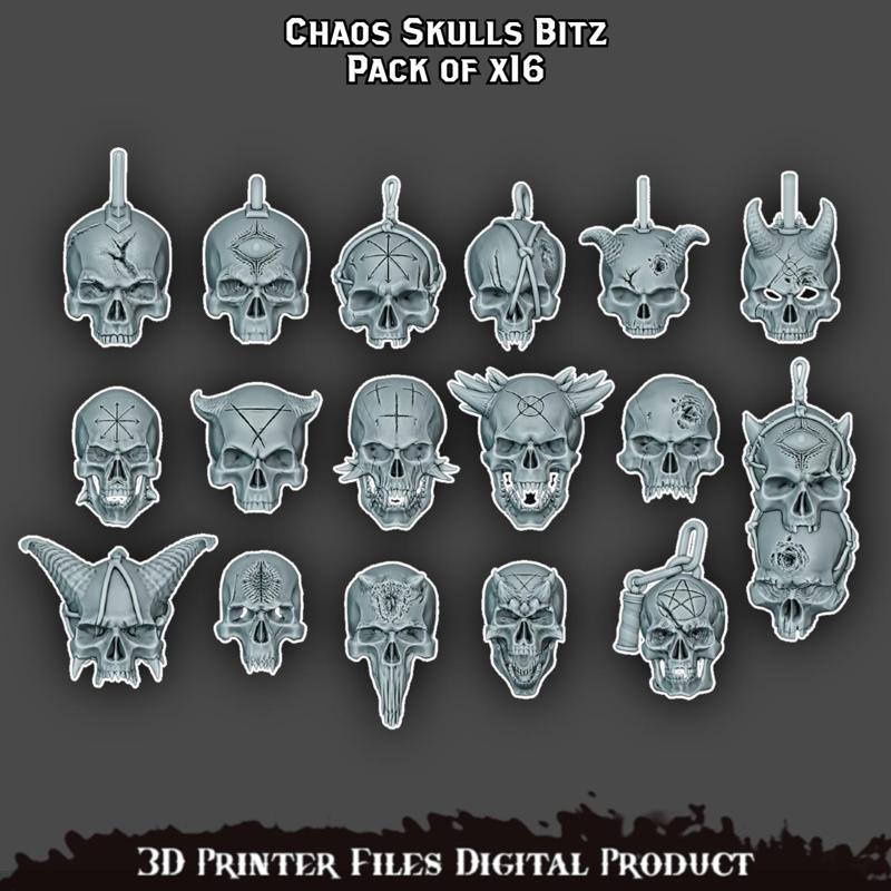 Chaos Space Marines Skulls Set 