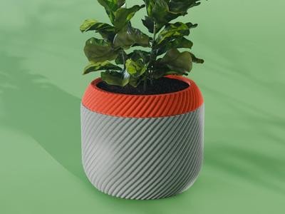 Sei Planter Pot, Scalloped Diagonal | Small, Medium, Large | Self Watering and Drip Tray 
