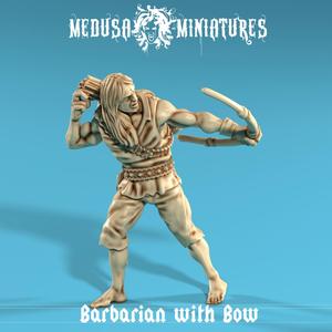 Barbarian Archer - Dynamic Bow-Wielding STL Miniature