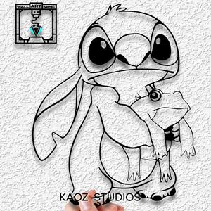 Lilo and Stitch wall art alien wall decor frog decoration