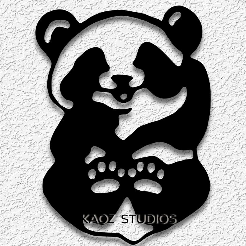 baby panda wall art panda bear wall decor cub decoration