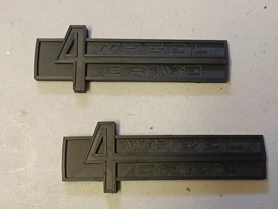 4 wheel Drive Cowl badge Jeepster Commando Jeep