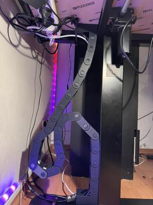 Standing desk cable chain