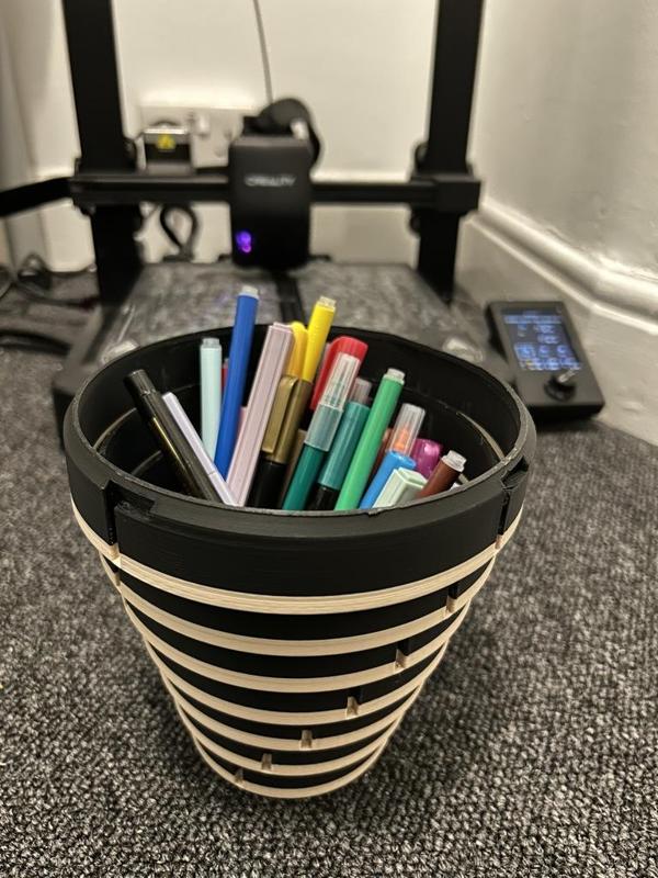 COLLAPSIBLE MODULAR PLANTER/CONTAINER – EASY PRINT-IN-PLACE OR DETACHABLE DESIGN