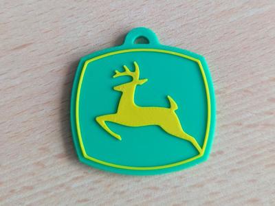 John Deere logo keychain