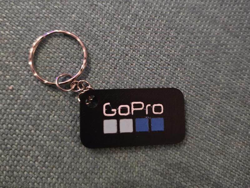 Action Cam Logo GoPro Photography Keychain