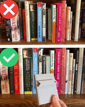 Bookshelf Guide - Straighten Bookshelf | Book Aligning Tool | Bookshelf Alignment Tool | Bookshelf Organizer | Bookshelf Guide - Align Books
