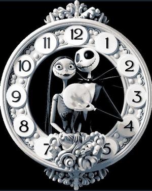 Jack and Sally from Nightmare Before Christmas - Fanart Clockface