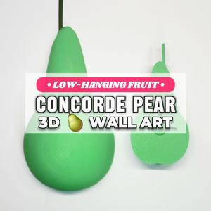 Jumbo Concorde Pear Decorative Pop-Out 3D Wall Art :: The 'Low-Hanging Fruit' Collection