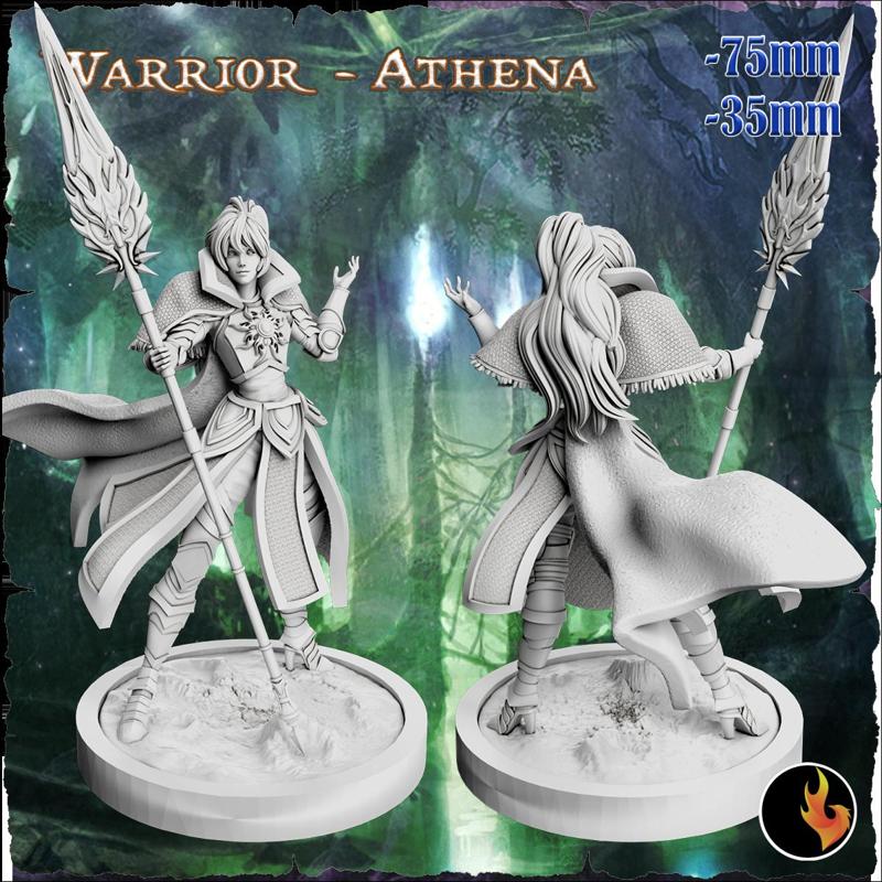 Athena - Fantasy Girls STL Vol 2 - 75mm + 35mm Scale